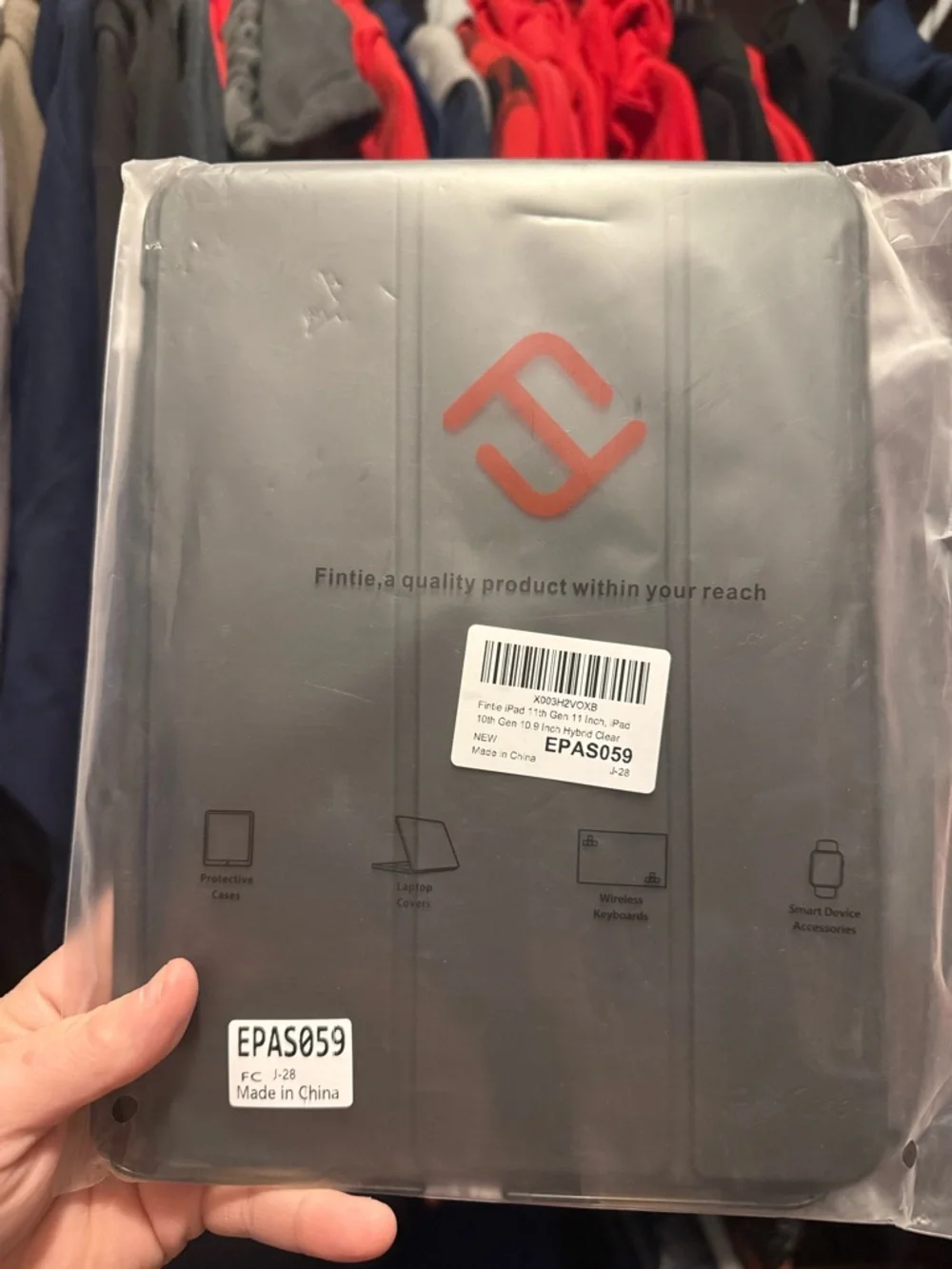 Apple iPad Case by Fintie - Black with Red Logo